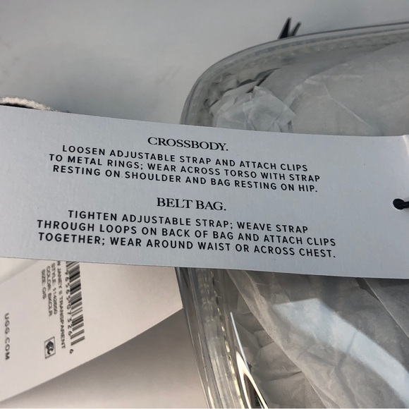 UGG Black and Clear Janey II Transparent Crossbody Belt-bag Clutch - Picture 3 of 11